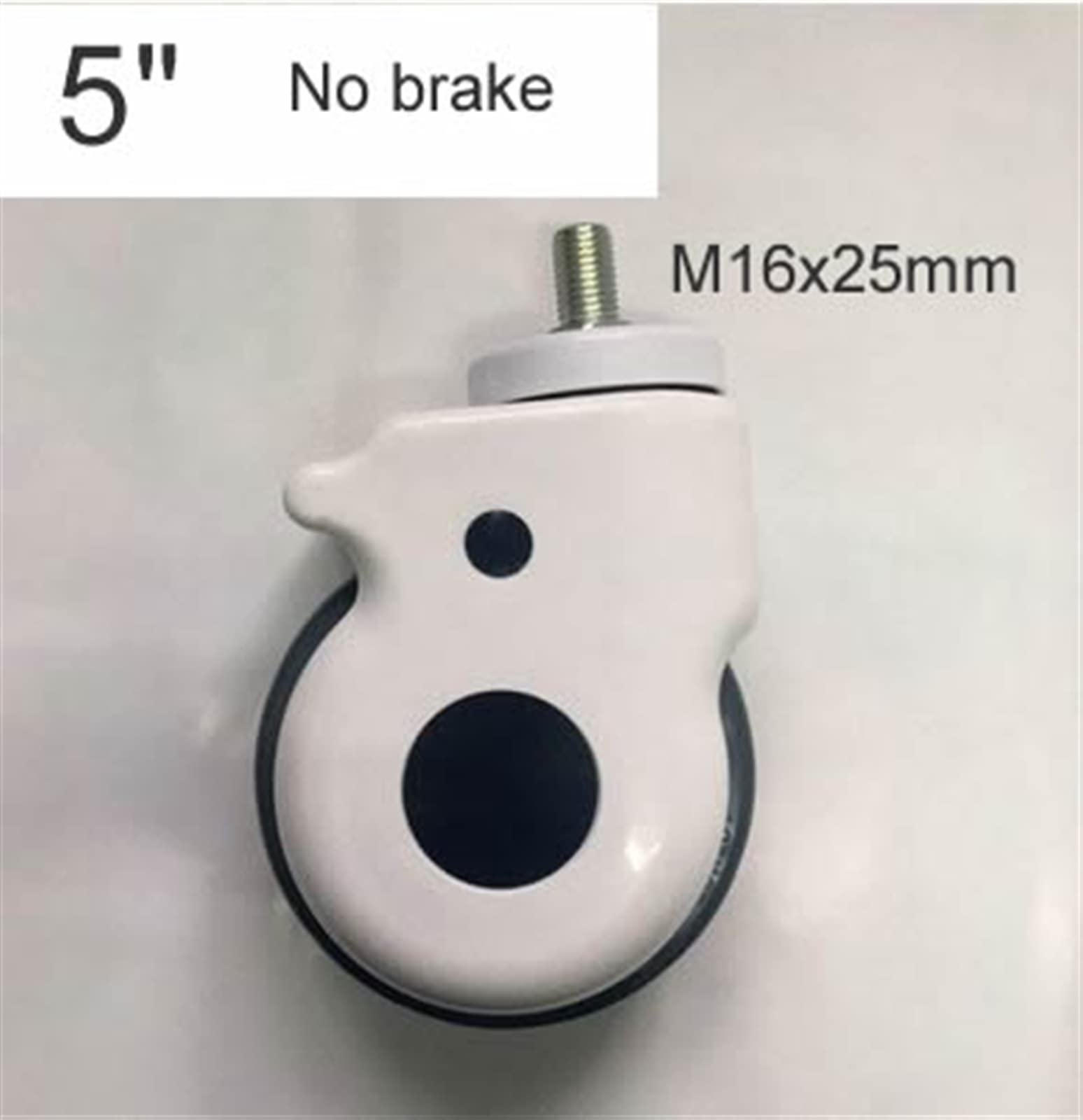 1 szt. 5-calowe kółko do łóżka z cichym łożyskiem przenośne do wózka, sprzęt elektroniczny, 1 szt. (Screw no brake)