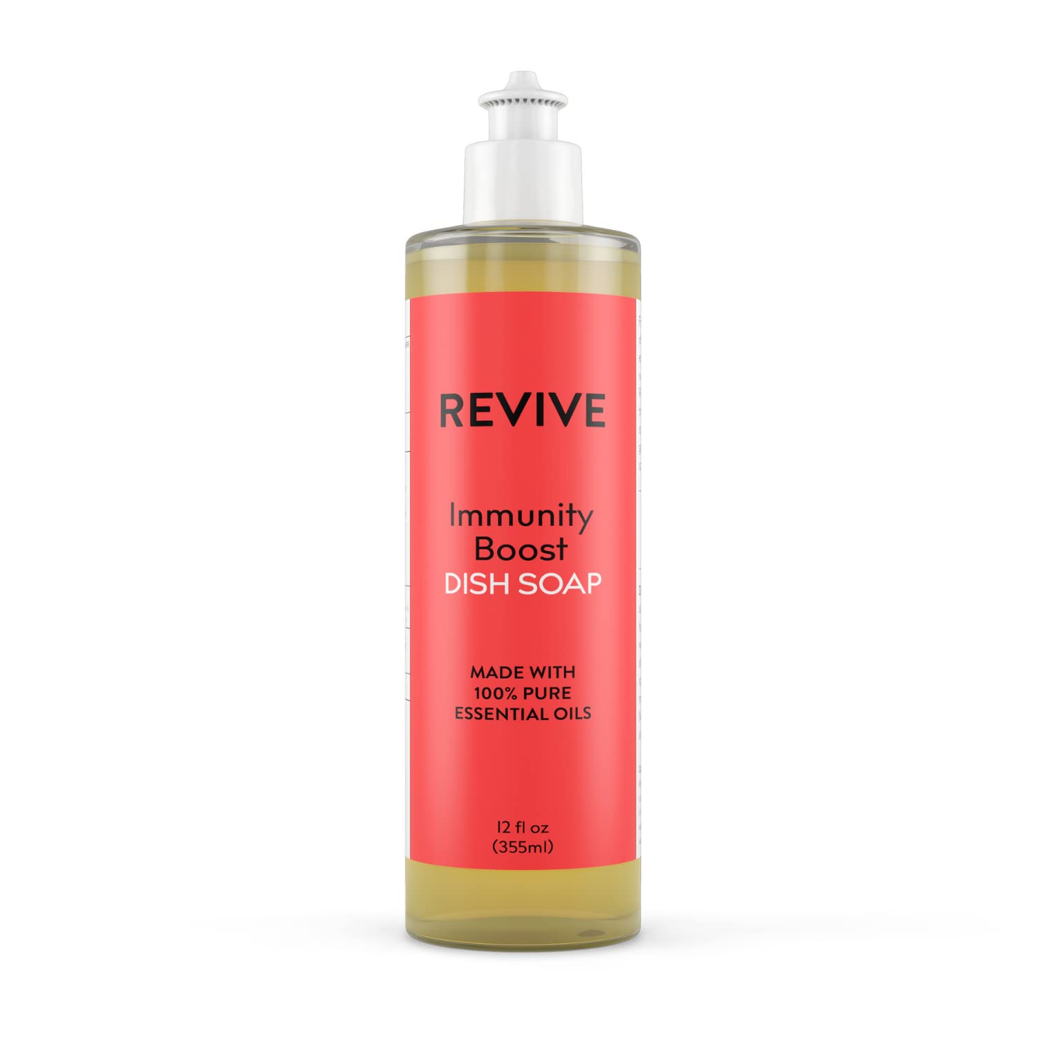 REVIVEEO Immunity Boost Dish Soap 100% Pure Therapeutic Grade, Plant Based, Non-Toxic, Natural Grease Cutting Power
