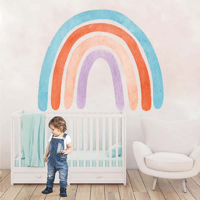 Vinilos de arcoíris boho grandes para decoración de pared infantil y de hogar 6