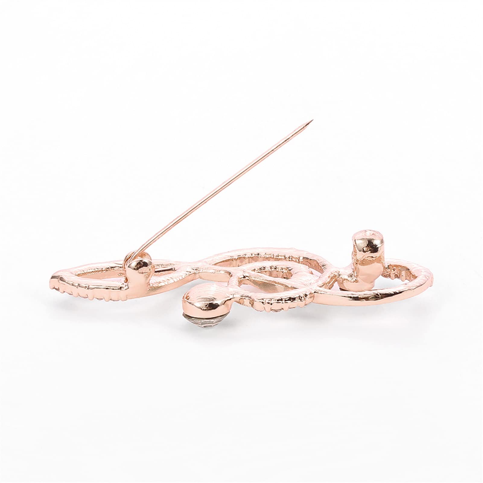 Spilla Gioielli Regali for donna Spilla musicale Spilla in metallo con strass Nota musicale Spilla for donna Spilla for gioielli Accessori semplici for la vita quotidiana Spille e spille