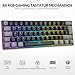 Rii Gaming Tastatur Mechanisch, 60% Tastatur Kabellos RGB Beleuchtet mit Rote Schalter und N-Key Rollover für PC/Laptop/PS4/PS5, QWERTZ, Schwarz Grau (Bluetooth/2.4G/Kabel)