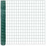 VOSS.garden 10m Gitterzaun 150cm Premium Maschendrahtzaun 100x75mm Gartenzaun Grün Wetterfest Punktgeschweißt