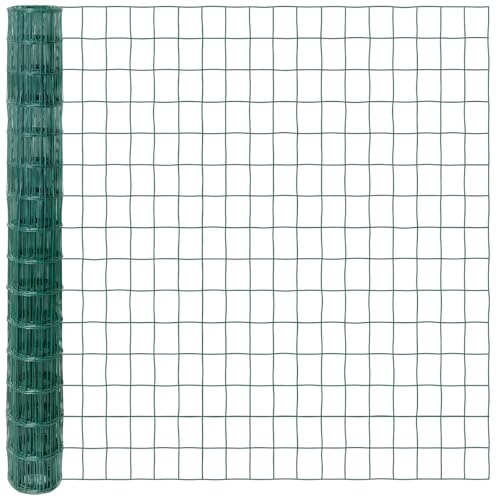 VOSS.garden 10m Gitterzaun 150cm Premium Maschendrahtzaun 100x75mm Gartenzaun Grün Wetterfest Punktgeschweißt