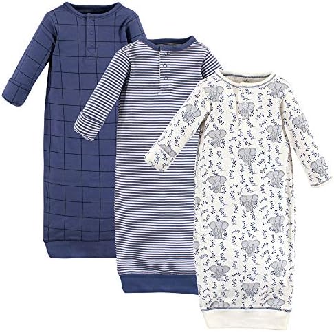 Touched by Nature Baby Organic Cotton Henley Gowns image 4