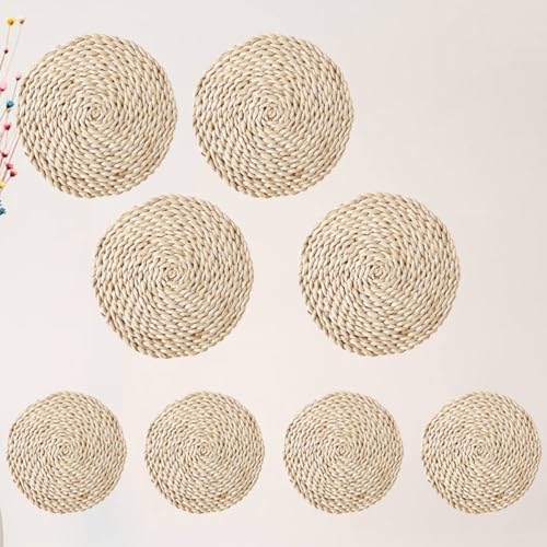 Set de table en paille tressée isolant thermique lot de 8 antidérapant pour restaurant - 7
