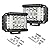 LED Pods Light, Niking Auto 2Pcs 4 Inch 96W Dually Side Shooter LED Light Bar Fog Lights Off Road Spot Flood Combo Driving Cubes Pods Triple Row Ditch Light for Trucks Jeep ATV UTV SUV Boat Motorcycle