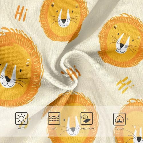 Cute Lion Yellow Toddler Girls's Underwear 2T 23031743
