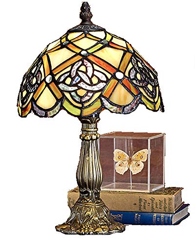 Stained Glass Table Lamp Irish Celtic Lamp 8 Tiffany-Style Art Glass Desk Lamp Table Light St Patrick's Day Decoration #TOP5