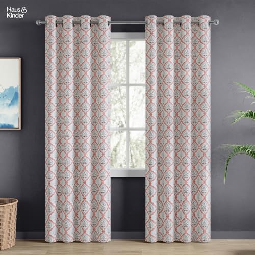 Image of haus & kinder Digital Printed Cotton Door Curtain 7 Feet Long Pack of 1 Door Curtain, 7 Feet Curtain for Door (Heritage Medallion, Multi 130x213 CM)