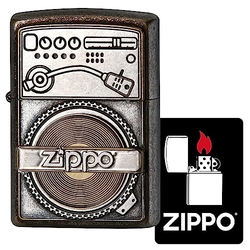 Encendedor Zippo metálico vintage plateado miniatura 1