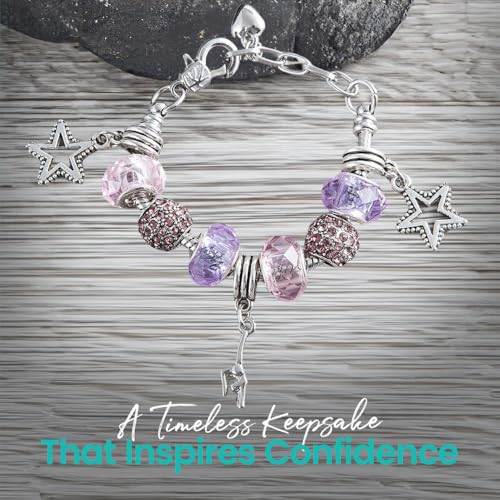 Infinity Collection Gymnastics Charm Bead Bracelet – European Style Snake Chain Jewelry Gift for Gymnasts & Accessories3