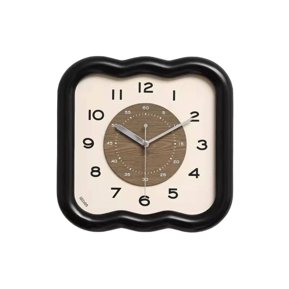 Horloge de maison rétro noire pour habiller un mur de chambre à coucher