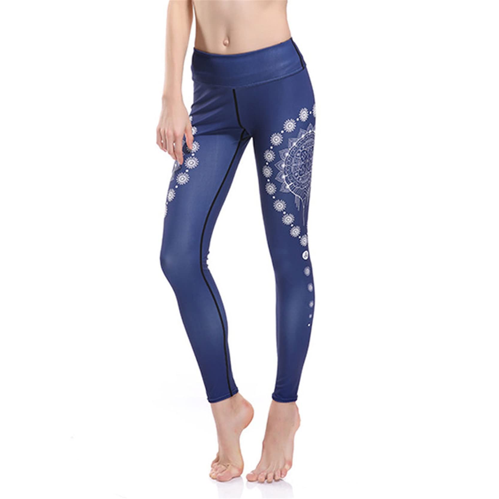 Damen Leggings Laufhose Fitness Yogahose, Frauen Hohe Taille Bauchsteuerung 7/8 Länge Yoga Pants Scrunch Buttift Skinny Leggings Workout Strumpfhosen Slim Fit Sport Hosen Sports Running Workout Hose G