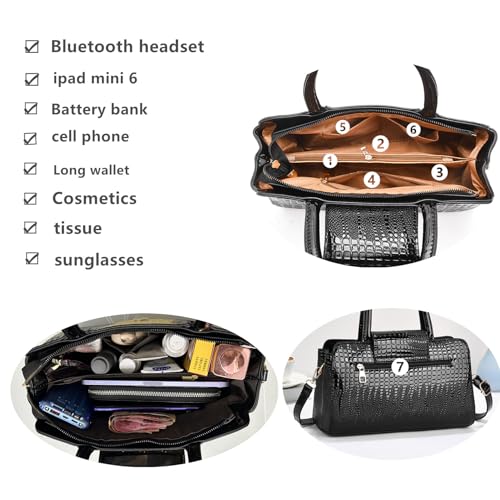 Image of Medium Satchel Handbag Shoulder Crossbody Purse Top handle Hobo bags for Women