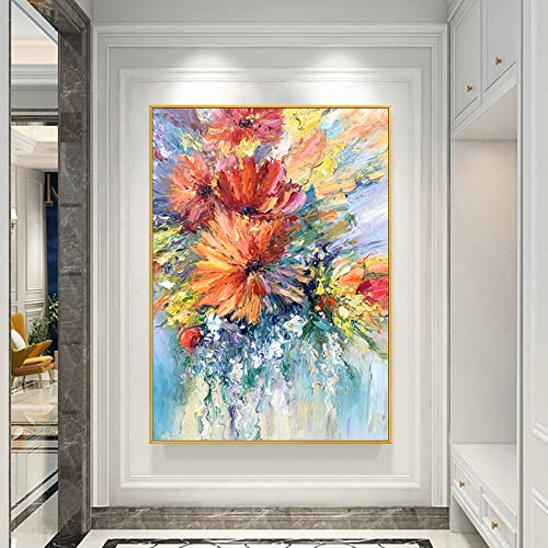 Peinture à l'huile de tournesol faite main pour réchauffer la maison