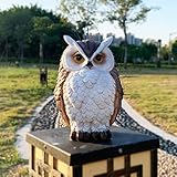 TOLATR Owl Statue Scare Bird Away from Garden Clearance Resin Owl Birds Deterrents Halloween Outdoor