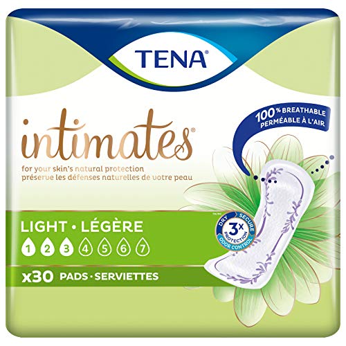 Tena Intimates Ultra Thin Light Bladder Leakage Pad For Women, Light Absorbency, Regular Length, 2 Pack 60 Total #TOP4