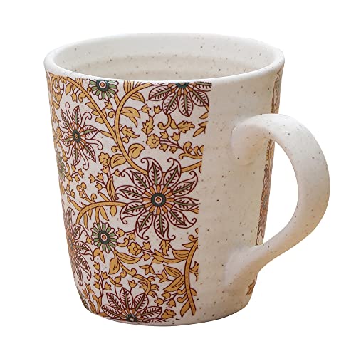 Image of Miah Decor Ceramic Coffee Mugs Set with Serving Platter, Handmade Stoneware