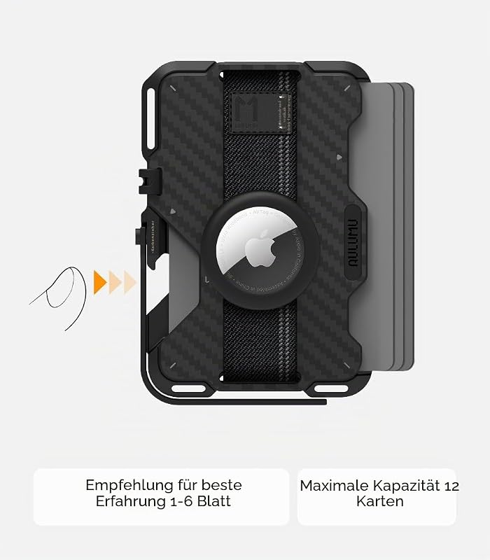 Aulumu G03 MagSafe Karbon Pénztárca iPhone 12-17 RFID Védelemmel