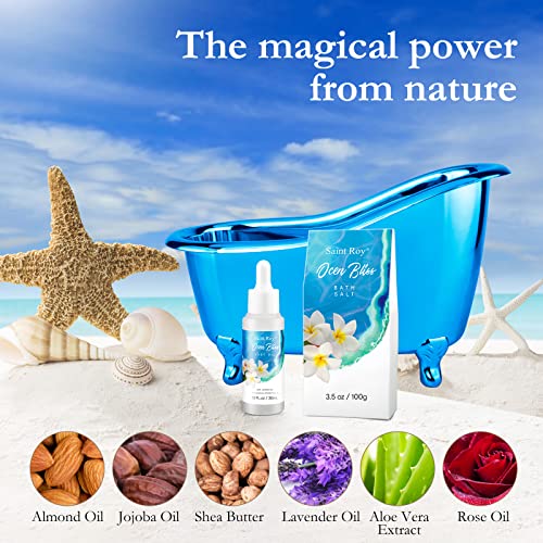 Image of Mothers Day Gifts for Women Bath & Body Gift Set, Bath Basket Spa kit Gifts for Her Him Birthday Gift for Woman, Self-care Home Spa Kit, 8pcs Christmas Gift for Women Ocean Vanilla, Spa Gift Baskets