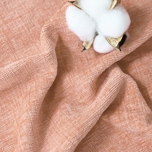 Image of CaliTime Throw Pillow Covers Decorative 20 X 26 Inches Pack of 2 Cozy Chenille Standard Pillow Shams Cases for Couch Sofa Bed Living Room Home Dusty Pink