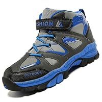 Unitysow Boys Trekking & Hiking Footwear Kids Walking Boots Waterproof Trainers Running Shoes Outdoor Camping Climbing Shoes Junior Sneakers,Blue,5 UK