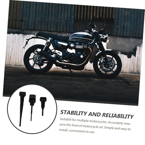 Varilla de nivel de aceite negra de plástico para moto, medidor resistente de transmisión 5