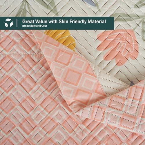 Image of Akshya 220 GSM Reversible Single Bed AC Comforter (60x90 Inches) | Lightweight Microfiber Quilt Blanket for Summer & Mild Winter | Soft All Season Bedding for Home, Hotel & Guest Room