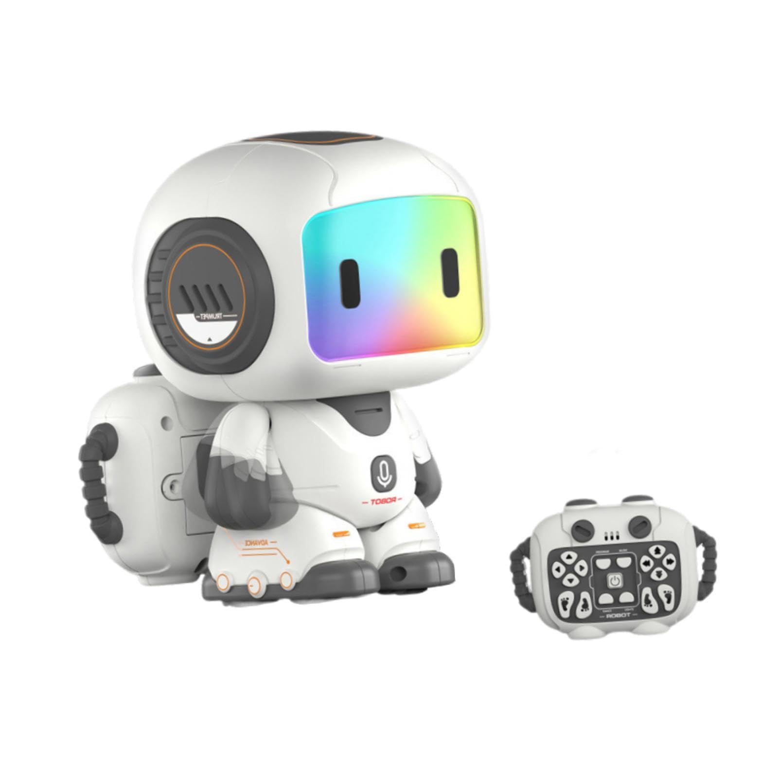 Robot telecomandato, Regalo di Compleanno, movimenti Intelligenti e Flessibili, Divertente modalità di Programmazione, Giocattolo educativo, Grigio