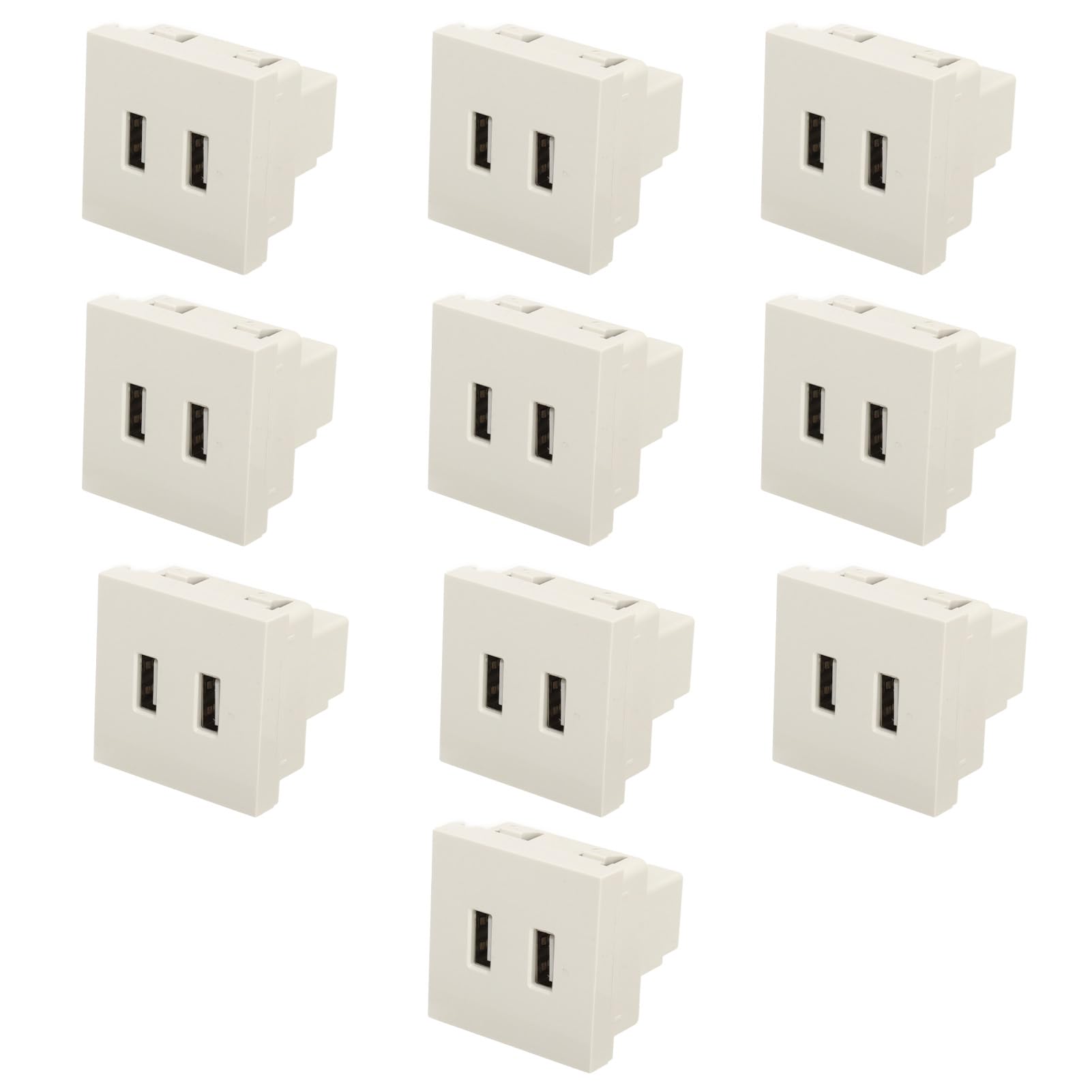 Fdit Prise Murale USB 10W 2 Ports DC5V2A Chargeur Double USB AC110-250V pour Maison Hôtel Camping-car