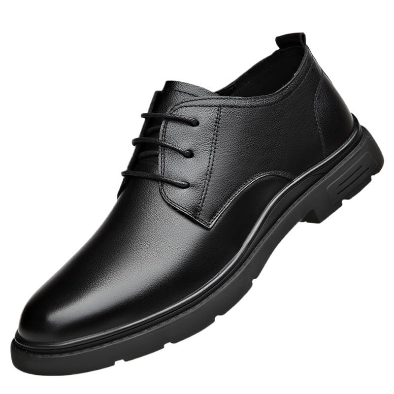 Leather Oxford Shoes Polished Vintage Style Men's Lightweight Formal Shoes for All-Match Outfits