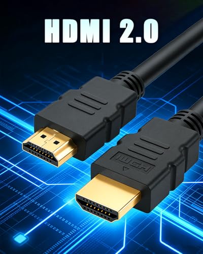 Image of 4K High-Speed HDMI Cable 10ft | HDMI 2.0, 18Gbps, PVC Jacket, Supports Ethernet, Compatible with 4K TV, PS5, Laptop, Monitor, Projector, VR