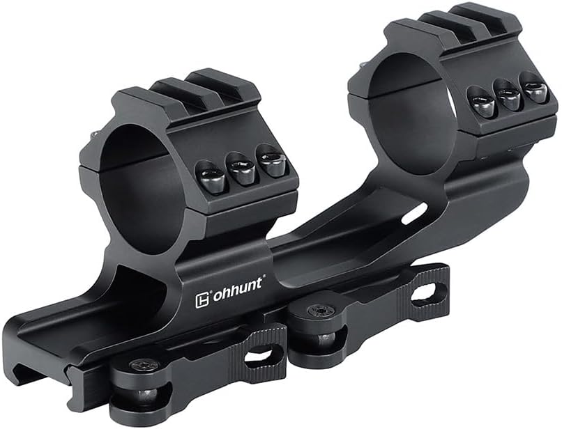ohhunt Scope Mount 30mm 1 inch QD Quick Release Picatinny Scope Mounts 1.42 inch Center High Black