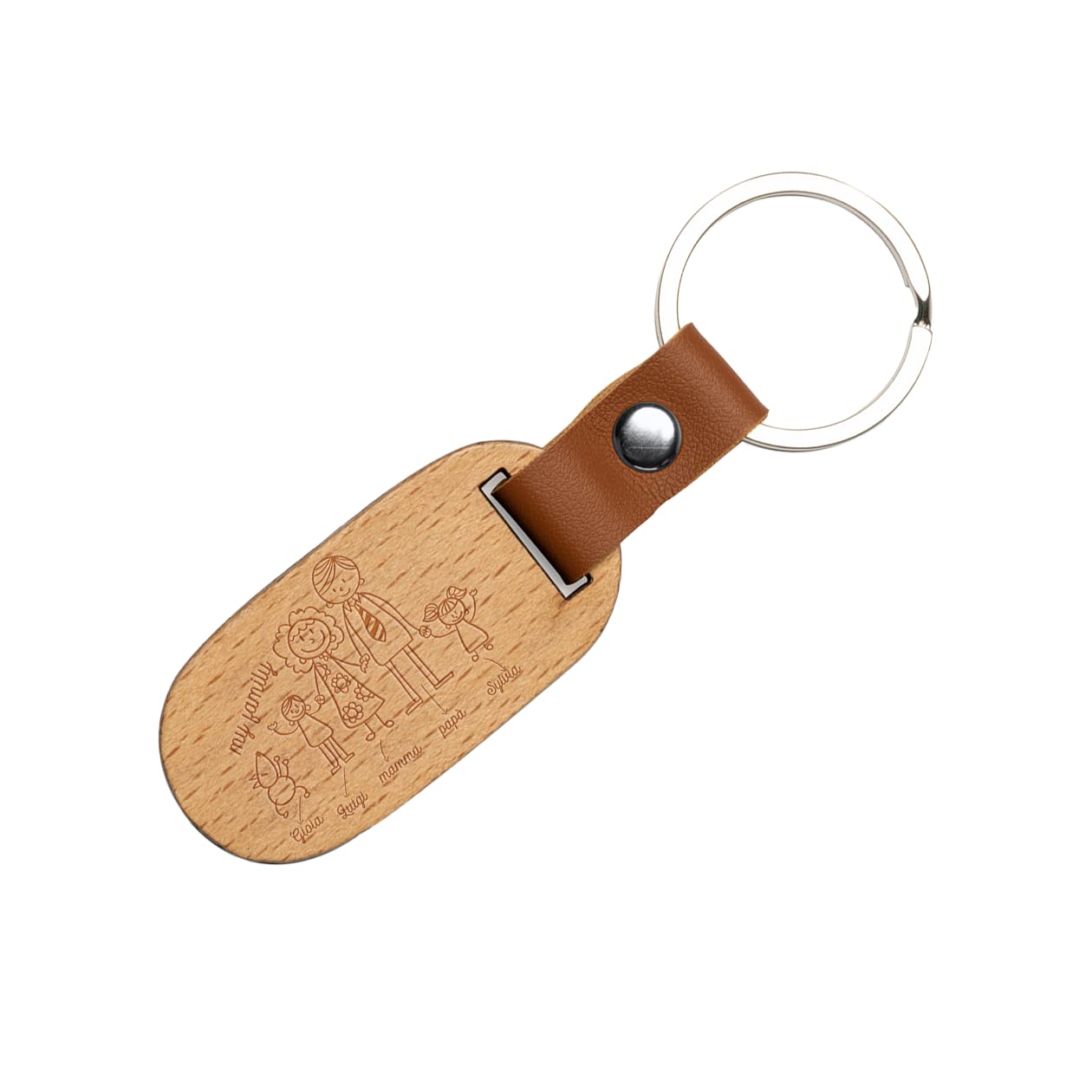 Gezxin Pappy Gifts Portachiavi Personalizzato Per Nonno - Scritta 'I Love My Pappy' - Regalo Per San Valentino, Festa Del Papà, Pasqua Dai Nipoti