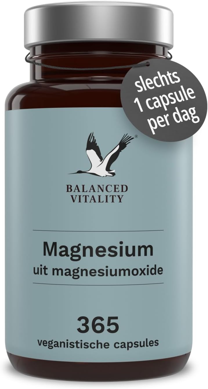 Magnesium – 365 veganistische capsules per jaar – magnesiumoxide – 667mg, waarvan 400mg zuiver magnesium – zonder toevoegingen – getest in het laboratorium – Made in Germany