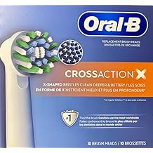 Oral-B CrossAction Electric Toothbrush Replacement Brush Heads with Xfilament, 10-pack