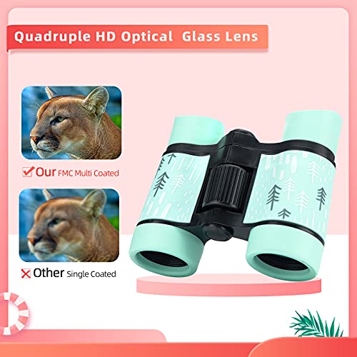 Compact Shockproof Binoculars For Kids Bird Watching, 5X30 High Resolution Clear Waterproof Optics Binocular, Boys Girls Best Gifts For Birthday, Camping, Outdoor Games, Hiking #TOP3