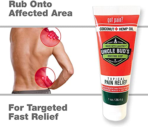 Hemp Cream 2 Pack Uncle Bud's Topical Pain Reliever Hemp Oil for Pain Reduction, Stress Support, Achy Muscle Relief… - Image 4