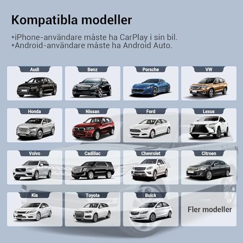 Ottocast Trådlös 2-i-1 CarPlay & Android Auto Adapter