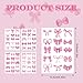 60pcs Bow Stickers, Waterproof Coquette Bows Stickers Vinyl Bow Decals Pink Vintage Aesthetic Stickers Girls Gifts for Water Bottle Laptop Diary Phone Journal