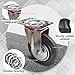 SHCBTRC 6 Inch Heavy Duty Casters Wheels Set of 4, Large 3200lbs Swivel Rubber Wheel Outdoor Castors, Industrial Casters for Furniture、Workbench、Dolly、Cart、Trolley、Chicken Coop (2 Swivel & 2 Rigid)