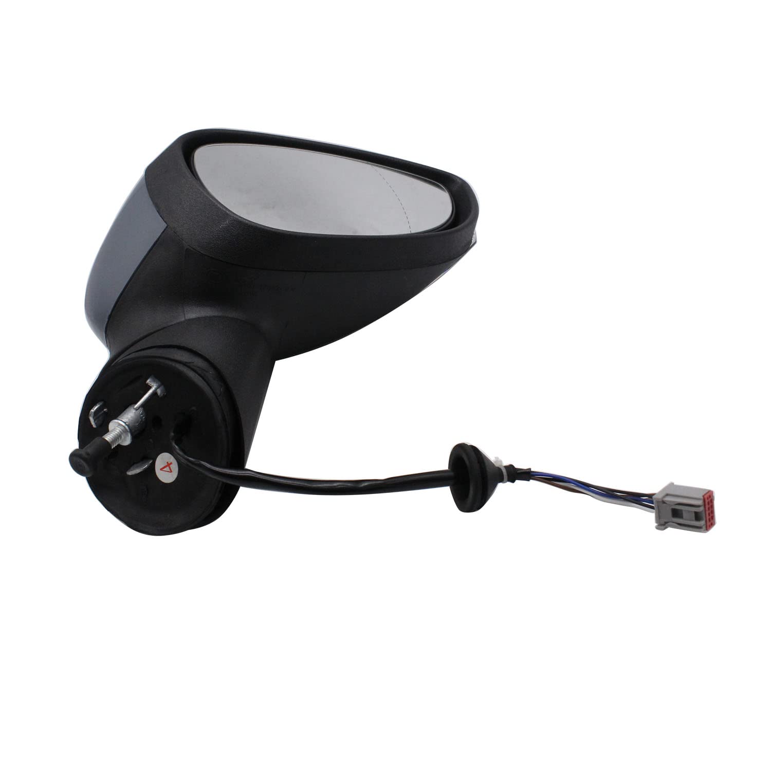 1 PC Electric Door Wing Mirror Primed Mirror Cover Right Drivers Side Heated Mirror Glass Compatible with Ford Fiesta Mk7 2008-2012