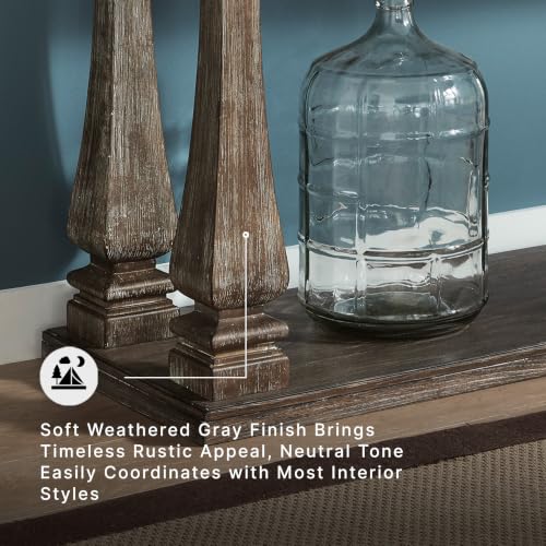 Signature Design by Ashley Johnelle Console Sofa Table, Weathered Gray Wood - image 3