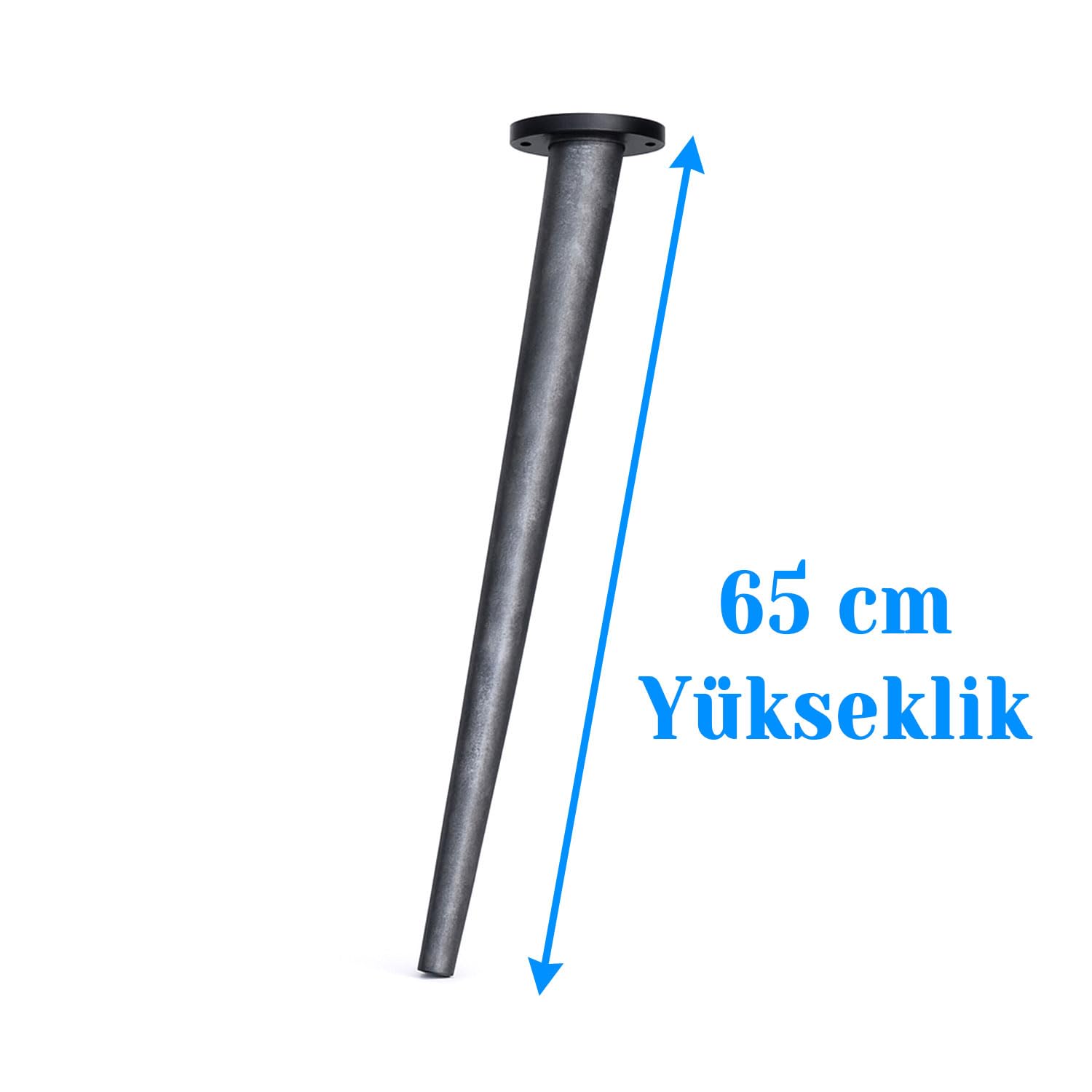 Antrasit Açılı Ahşap Masa Ayağı 65 cm Mobilya Dayanıklı Tasarım Masa Konsol Ünite Sehpa Dolap Ayak