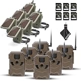 MUDDY Merge 6-Pack Cellular Trail Cameras – 26MP, LTE Dual SIM, Color Night Vision, App Control...