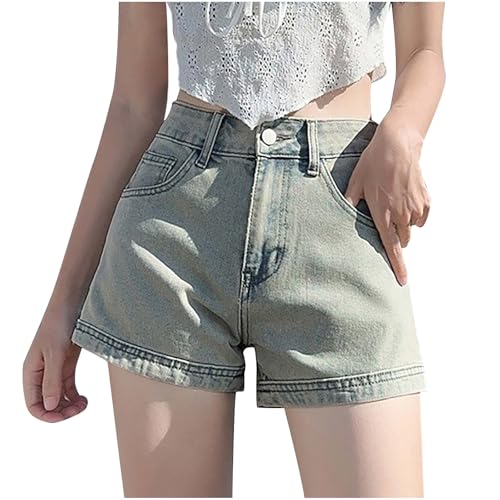 AKTCVVJ Women Jean Shorts High Waist Lightweight Short Jeans Casual Denim Denim Shorts Summer Vacation Short Pants
