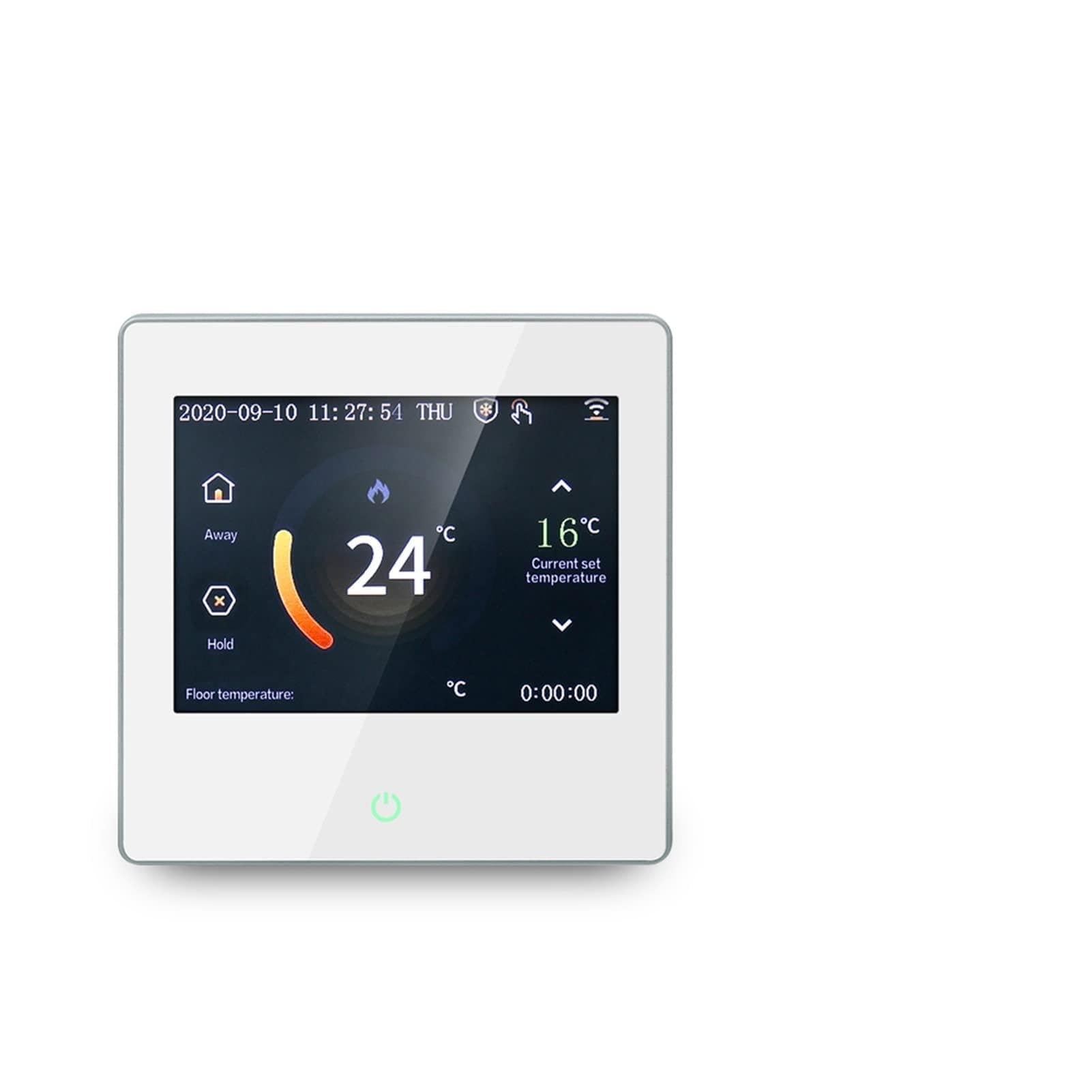 Cyfrowy higrometr termometr wewnętrzny WiFi Smart Thermostat Regulator temperatury ogrzewania z Celsjusza/Fahrenheita PROWADZONY Ekran dotykowy działa do domu Z wyświetlaczem LCD(Dark Khaki)