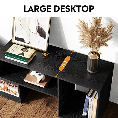 Devaise Tv Console Stand, Modern Entertainment Center Media Stand, Tv Table Storage Bookcase Shelf For Living Room, Suit Up For 50 Inch Tv, Black #TOP5