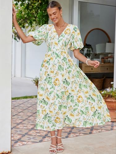 Image of Maxigerui Women's Summer Floral Maxi Dress Spring Wedding Guest Dress 2026