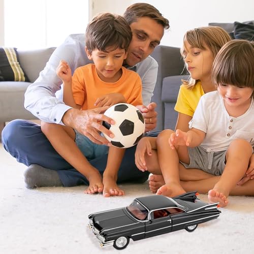 Image of FEXXA 1:32 Scale Die Cast Eldorado Cadillac Exclusive Alloy Metal Pull Back Die-cast Car Model with Sound Light Mini Auto Toy for Kids Metal Model Toy Car with Sound and Light? (1.32 Eldorado-Black)